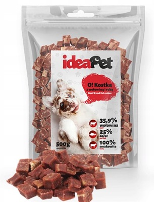 ideaPet O! Kostka z wołowiną i rybą 500 g 100% smakowite