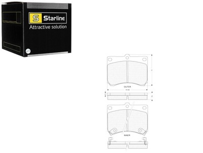 ZAPATAS DE FRENADO MAZDA 323 323F MX 3 * JUEGO STARLINE  