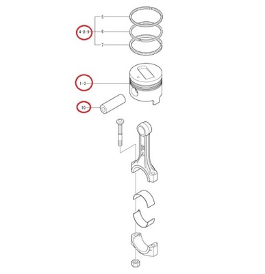 ПОРШЕНЬ КОМПЛЕКТНЫЙ STD MITSUBISHI ДВИГАТЕЛЬ S4L