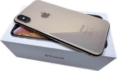 Mega Zestaw Apple Iphone XS 64GB Gold Złoty Bateria 100%