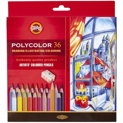 Kredki POLYCOLOR 36 kolorów 3835 KOHINOOR