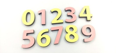 Cyfry liczby kolorowe do tablicy manipulacyjnej