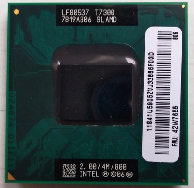 Procesor Intel Core 2 Duo T7300 2 GHz 2031