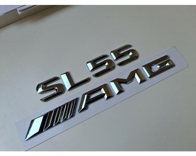 SL55 AMG PLATEADO / CROMADO EMBLEMA CON NUMEREM LITERY  