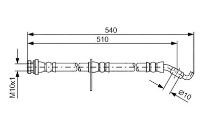 Bosch шланг тормозной opel agila 1.2 b h08 фото №1