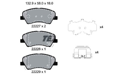 TEXTAR ZAPATAS DE FRENADO PARTE DELANTERA HYUNDAI BAYON I20 3 KIA RIO 3 RIO  