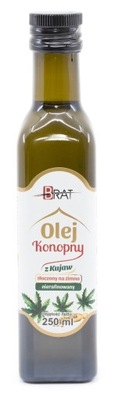 Olej konopny 250ml NIEOCZYSZCZONY 100% NATURALNY