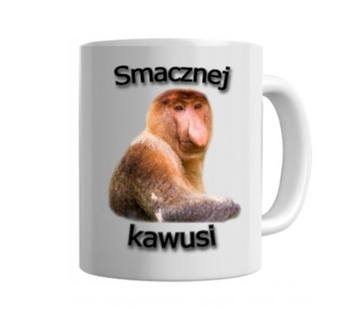 Kubek NOSACZE mem na prezent - Smacznej kawusi