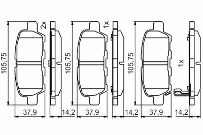 BOSCH ZAPATAS DE FRENADO PARTE TRASERA NISSAN MAXIMA SUZUKI GRAND VITARA II  