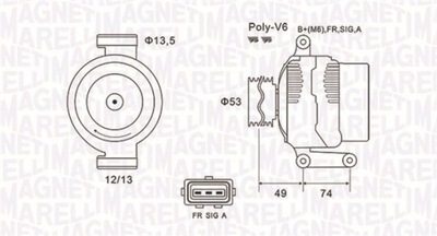 ГЕНЕРАТОР MAGNETI MARELLI 063731635010