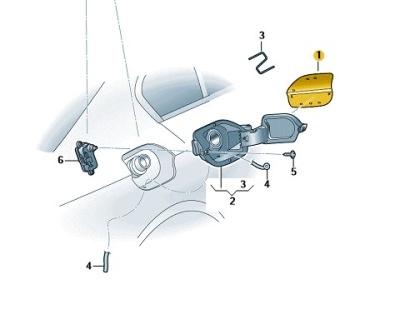 Крышка заливной топлива skoda superb 3 kombi фото №1
