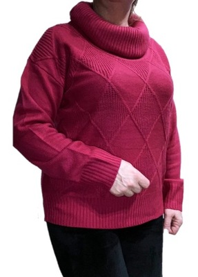 SWETER Z GOLFEM FUKSJA 5XL 52 54