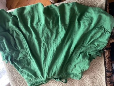 Spódnica spódniczka dresowa zielona kieszenie M