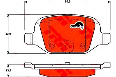 Trw тормозные колодки ham. opel задняя corsa c фото №1