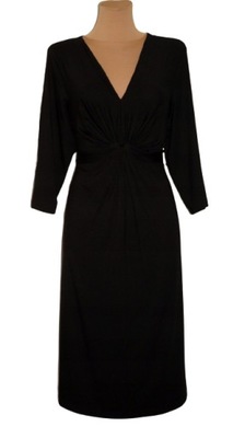 ADAGIO czarna elastyczna sukienka NOWA 46