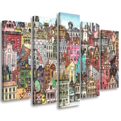 OBRAZ PENTAPTYK Wesołe miasto 200x100