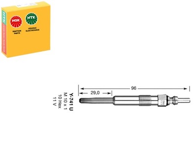 Свеча накаливания ngk 6943 фото №1