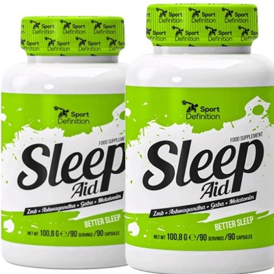 SLEEP AID 90 KAPS MELATONINA ASHWAGANDHA ZMA GABA