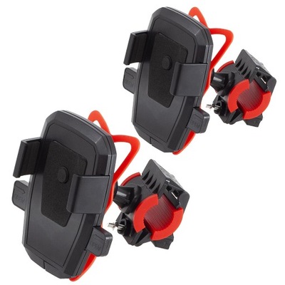 ZESTAW 2 SZT. UCHWYT ROWEROWY NA TELEFON MOTOCYKL HULAJNOGA GPS