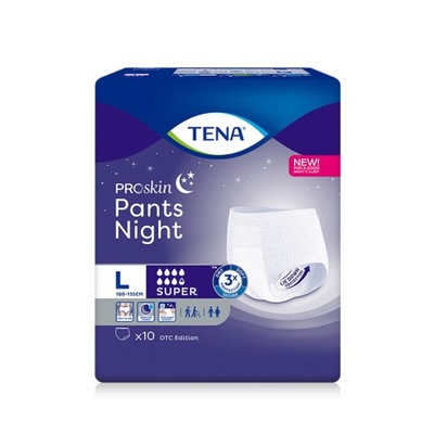 Majtki chłonne TENA Pants ProSkin Super Night L 10