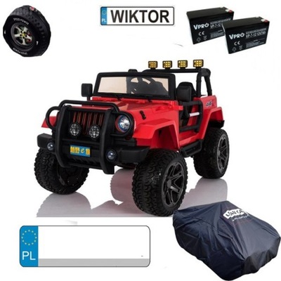 Mega Jeep 4x4 reduktorem napędu 2x12V 10 Ah WXE1688