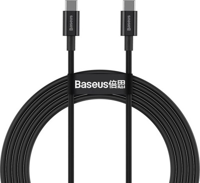 Kabel USB Baseus USB-C - USB-C 2 m Czarny (BSU2850BLK)