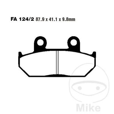 КОЛОДКИ ТОРМОЗНЫЕ ПЕРЕДНЯЯ EBC FA124/2HH