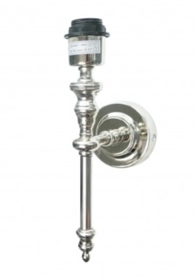 elegancki KINKIET srebrny METALOWY CHROM 32cm glamour hamptons