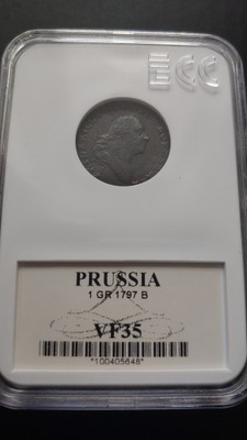 1 grosz 1797 B Fryderyk Wilhelm II GCN VF35