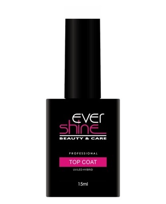 TOP COAT hybrydowy nabłyszczający bezbarwny EverShine 15ml