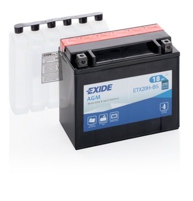 АККУМУЛЯТОР МОТОЦИКЛЕТНЫЙ EXIDE YTX20H-BS 18AH 270A