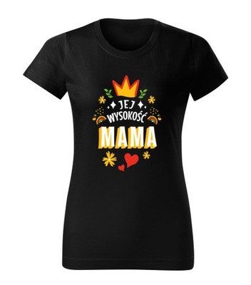 Koszulka damska Jej Wysokość Mama Czarna L