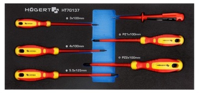 Zestaw wkrętaków 1000V HT7G137 Hoegert Technik