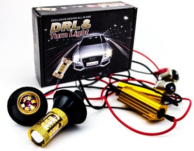 BLINKERS + DAYTIME LED 2 IN 1 DRL BAU15S PY21W  