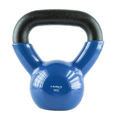 Żeliwny kettlebell ciężarek pokryty winylem 6 kg KNV06 HMS