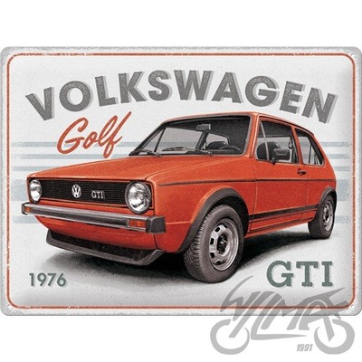 PLACA PLAKAT 30X40 VW GOLF GTI 1976 23341  