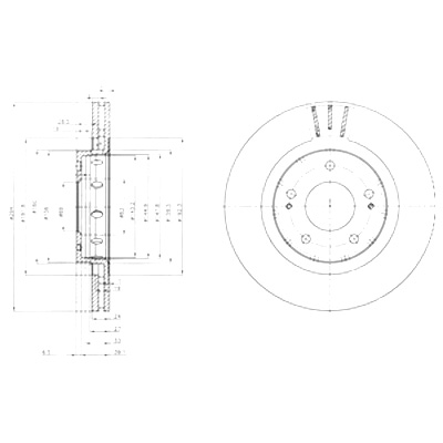 DRIVE+ DISCS BRAKE 2SZT. FRONT MITSUBISHI OUTLAN DER III VAN  