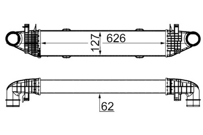 MAHLE INTERCOOLER MERCEDES C T-MODEL S204 C W204 1.8 2.1D 01.07-08.14