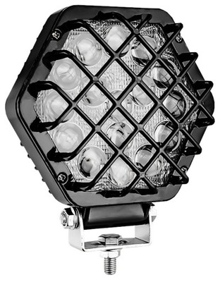 Лампа рабочая 16 led с решётка защитная противотуманная фара фото №1