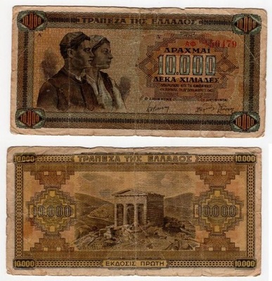 GRECJA 1942 10000 DRACHMAI