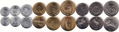 Słowenia (1992 - 2006) - zestaw monet obiegowych FAO zwierzęta ( 9 sztuk)