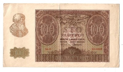 banknot 100zł 1940r