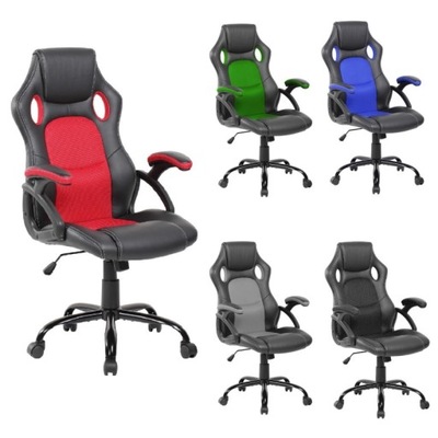 Fotele biurowe fotel gamingowy czarny czerwony