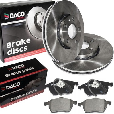 DACO DISCS X2 PADS FRONT DO VW PASSAT B5 AUDI A4 A6  