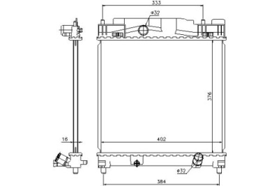 Nissens радиатор двигателя toyota iq aston martin c фото №1