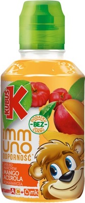 KUBUŚ IMMUNO SOK Odporność Jabłko Marchew MANGO ACEROLA Witamina C 200ml