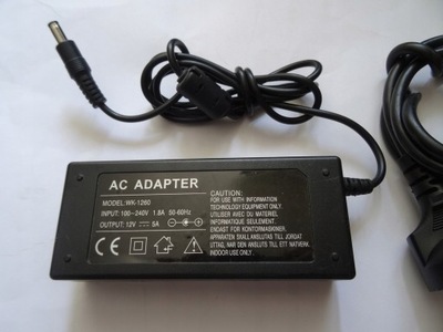 Oryginalna Zasilacz AC ADAPTER WK-1260 12V 5A