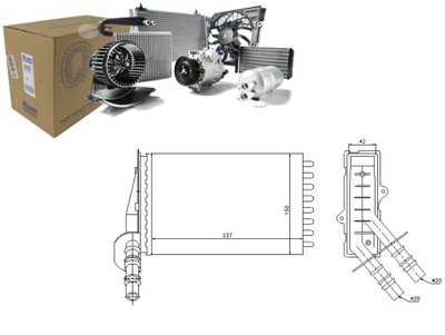 Отопитель 234x158x35 renault clio ii thalia i фото №1