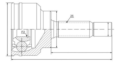 Шарнір зовнішній mitsubishi lancer cs2 1.5 03-09 фото №1