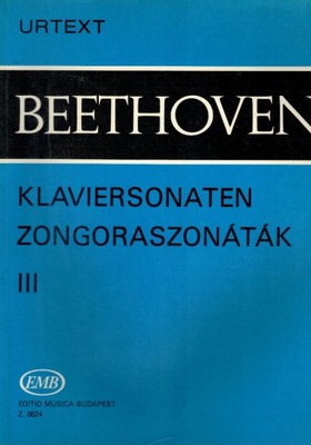 Beethoven fortepian sonaty III Nuty